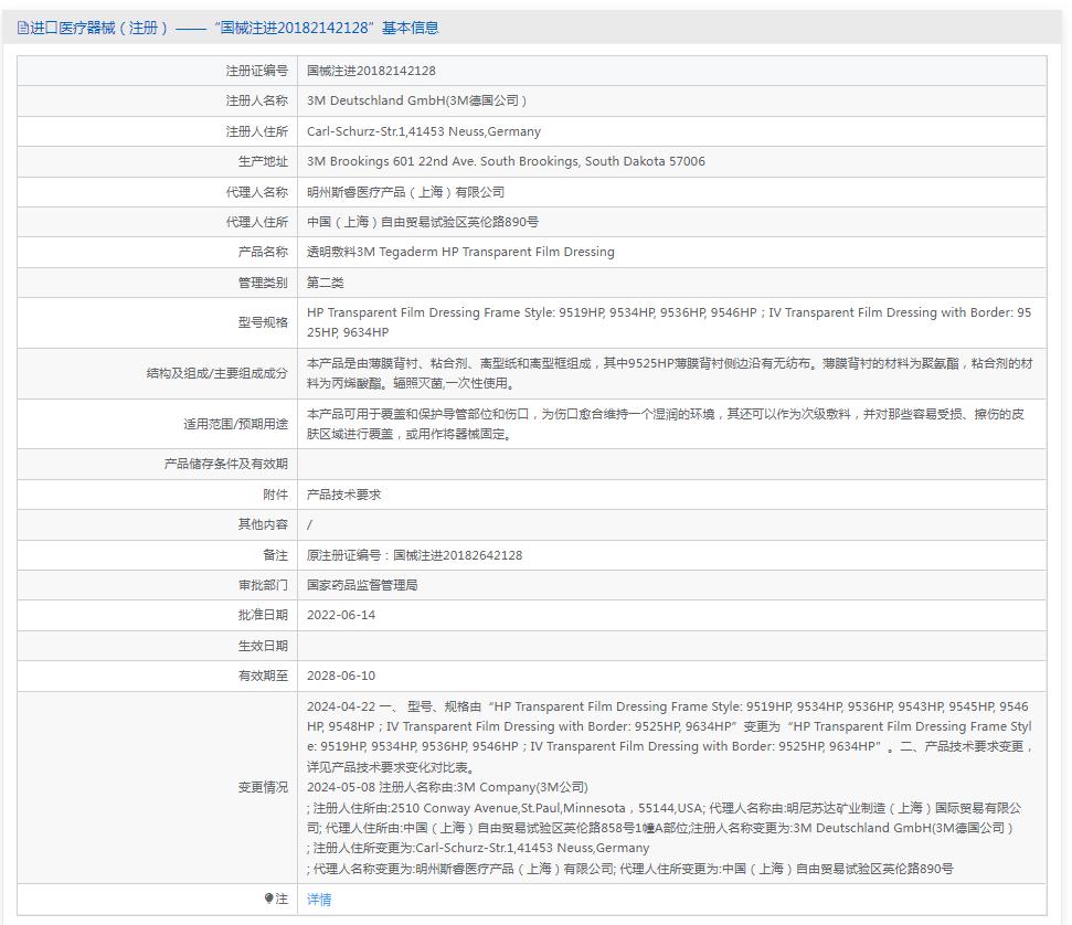 3M透明敷料