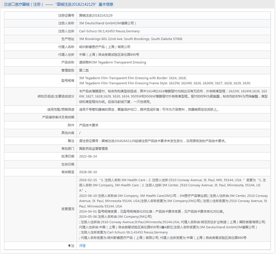 3M透明敷料